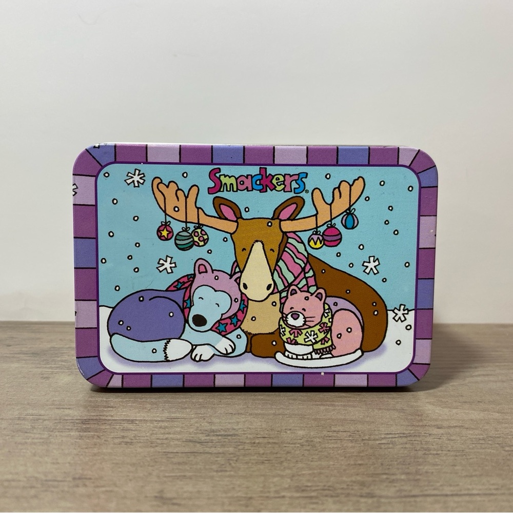 Lip Smackers Holiday Tin Bubble Font Y2K Vintage